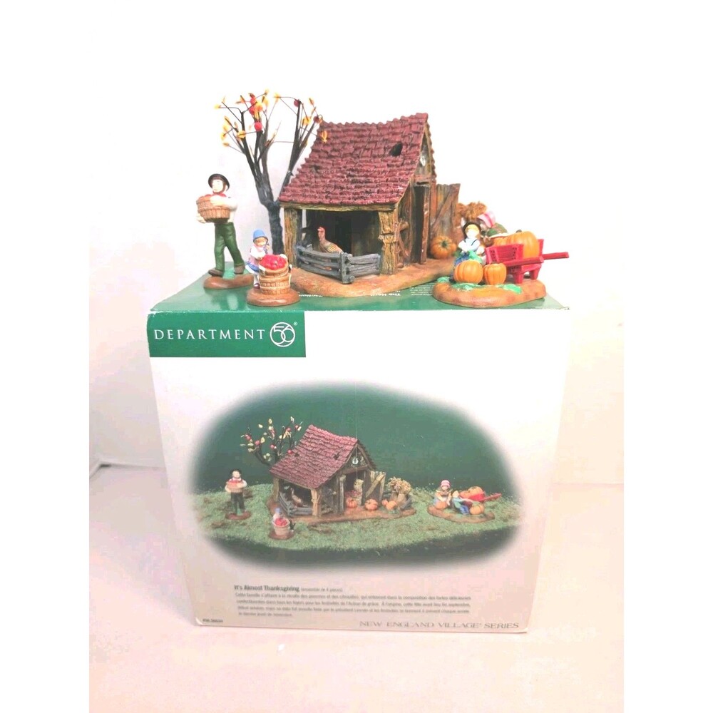 Vtg 1999 Dept 56-56639 New England Village “It's Almost Thanksgiving” Retired
